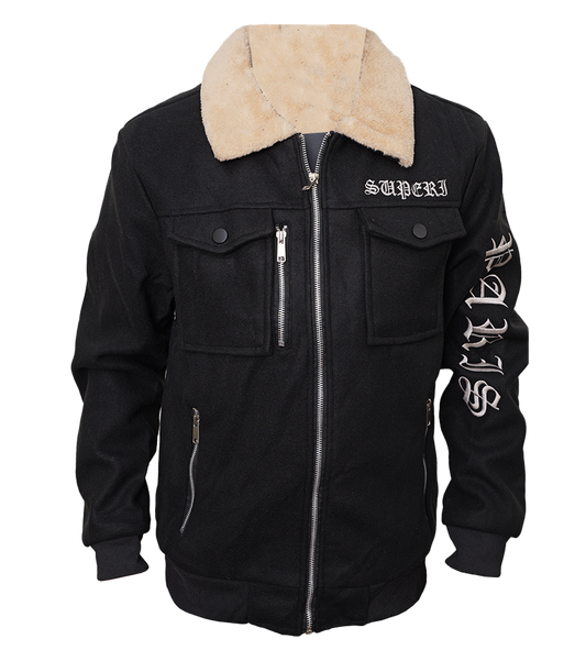 Classic Black woolen cotton Jacket – Timeless Style and Premium Comfort