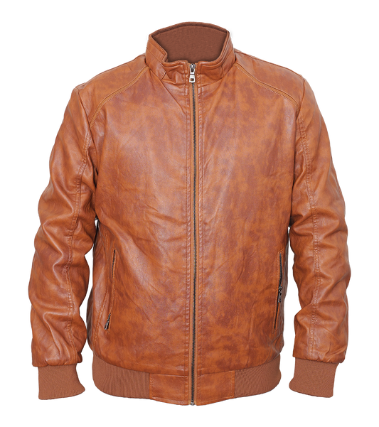 "Classic brown Leather Jacket – Timeless Style and Premium Comfort"