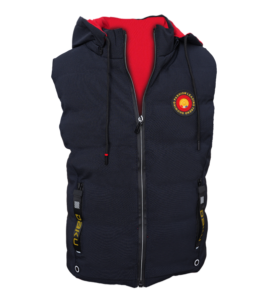 Reversible Style: Dual-Sided Sleeveless Hoodie Jacket for Kids