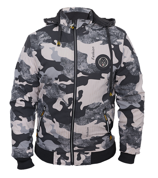 Reversible Style: Dual-Sided Camouflage Hoodie Jacket for Kids